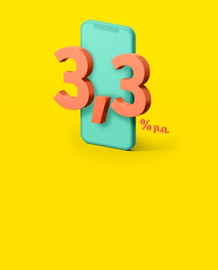 Úrok 3,3&nbsp;% p.a.